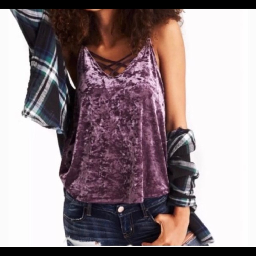 Purple Velvet Tank Top